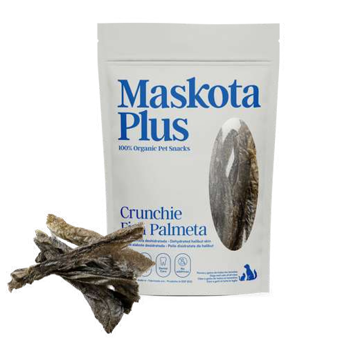 MaskotaPlus - Fish Skin - Crunchie Pele Palmeta Dourada (Bolsa fecho fácil) Linha Vet & Pharma