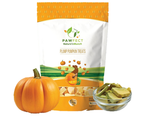 🎃Pawfect - Snacks FRESH FREEZE DRIED Plump Pumpkin (Anti-Worm Booster) (Antiparasitário e anti-diarreia)