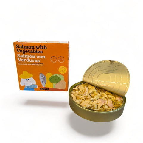 Lata Grande - Canumi Salmão, veggies e alga marinha (superfood) para cão 250g