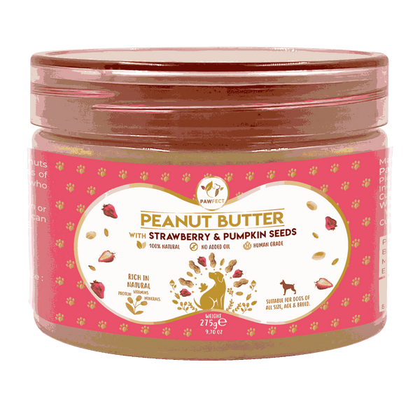 Pawfect - Peanut Butter 100% Natural with Strawberry & Pumpkin Seeds (Blend Superfoods)