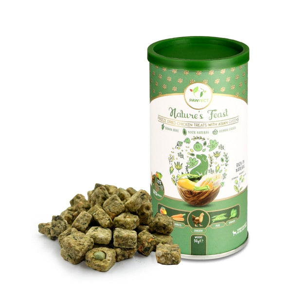 Pawfect - Snacks FRESH FREEZE DRIED - Chicken & Greens (80% Chicken, 20% Veggies & Fruits)