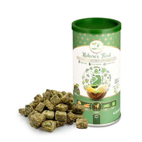 Pawfect - Snacks FRESH FREEZE DRIED - Chicken & Greens (80% Chicken, 20% Veggies & Fruits)