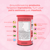 Pawfect - WILD VIGOR - GUT GUARD Bites | Probiotic Supplement for Dogs | All Natural | Grain Free | Enriched with Milk Thistle, Green Turmeric & Dandelion Root + banana, abóbora, pysllium