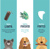 🍓🍃🦷 Sticks Doggy Dental - Morango & Hortelã cool - Large