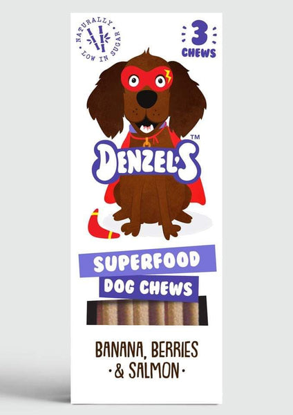 🍌Chews SUPERFOOD (soft-baked) (Banana, Berries & Salmão) para cão