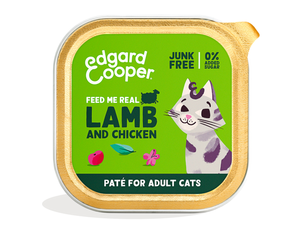 Paté Edgard & Cooper CORDEIRO & Frango para gato adulto