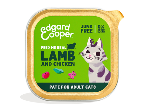 Paté Edgard & Cooper CORDEIRO & Frango para gato adulto