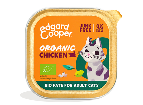 Paté BIO Edgard & Cooper FRANGO Orgânico para gato Adulto