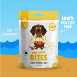 🍊🌻 Bites PURE PALEO (soft & squishy) (Pato do Campo, laranja & amêndoas) com Super SEMENTES & CURCUMA para cão