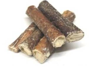 Palitos Gullets Vaca (Carne Esófago) recheados Gordura Ovelha (Favorece articulações, pelo, & digestão suave)